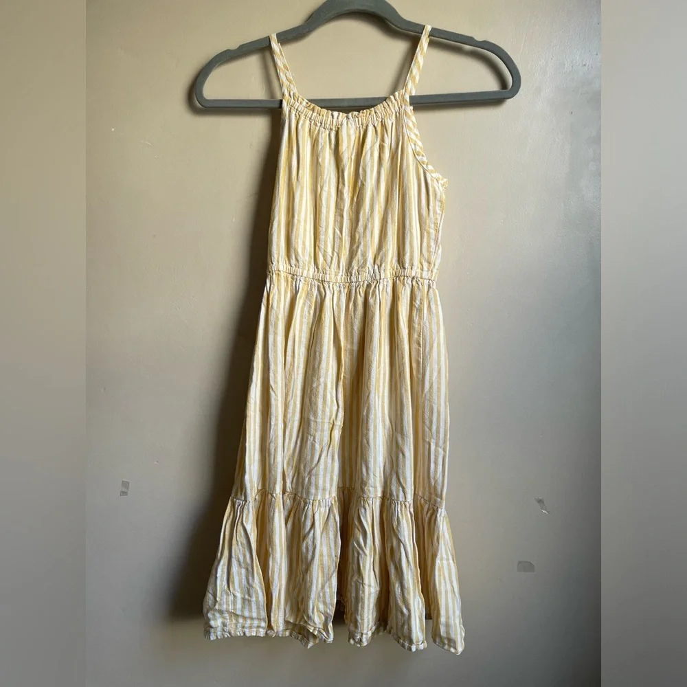 Kids OshKosh Bgosh linen blend tiered sun dress size 7 excellent condition